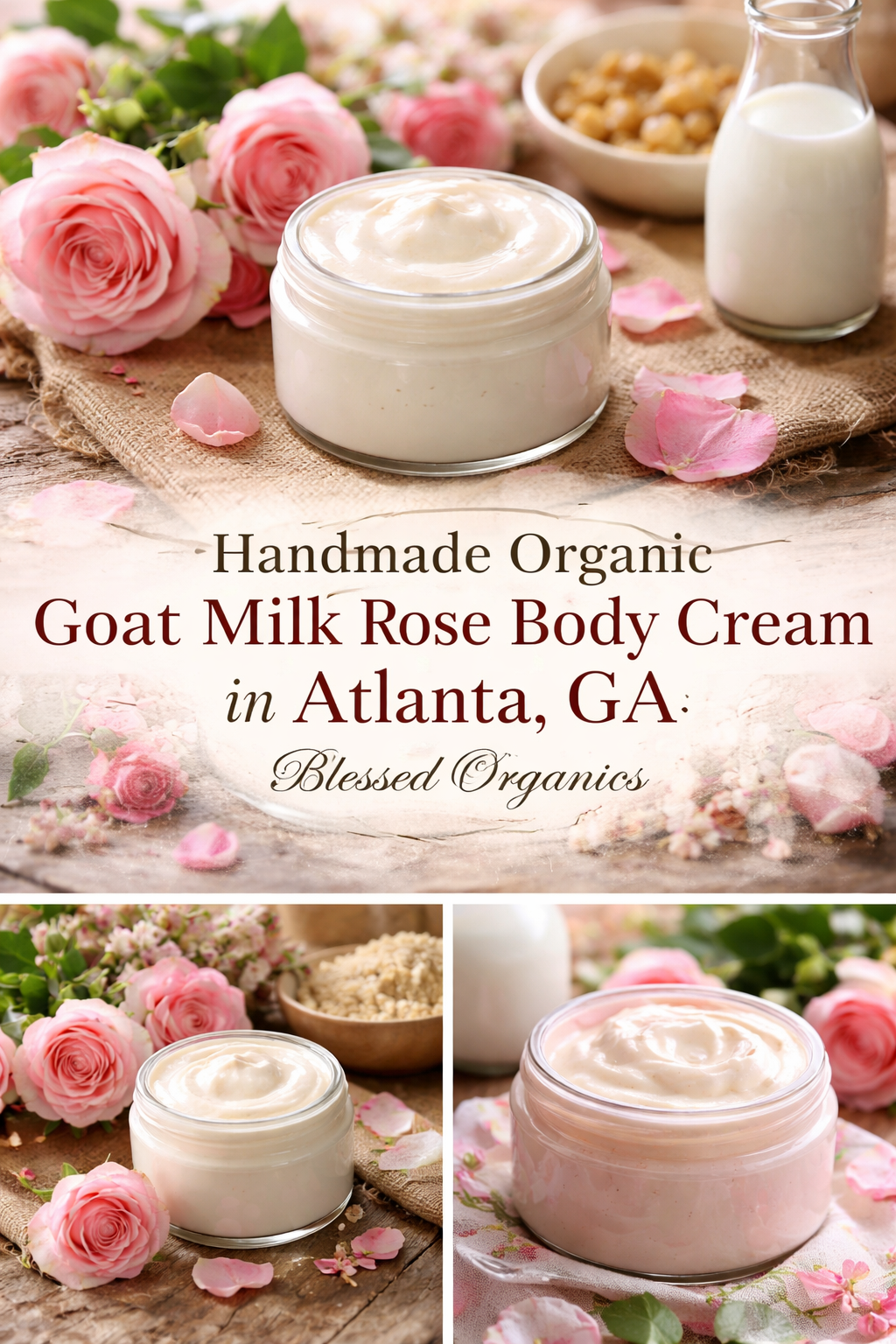 Handmade Organic Goat Milk Rose Cream
