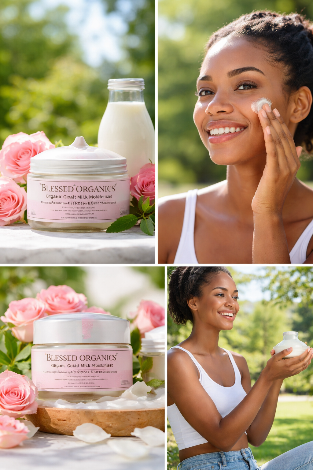 Organic Goat Milk Moisturizer with Rose Extract | Blessed Organics