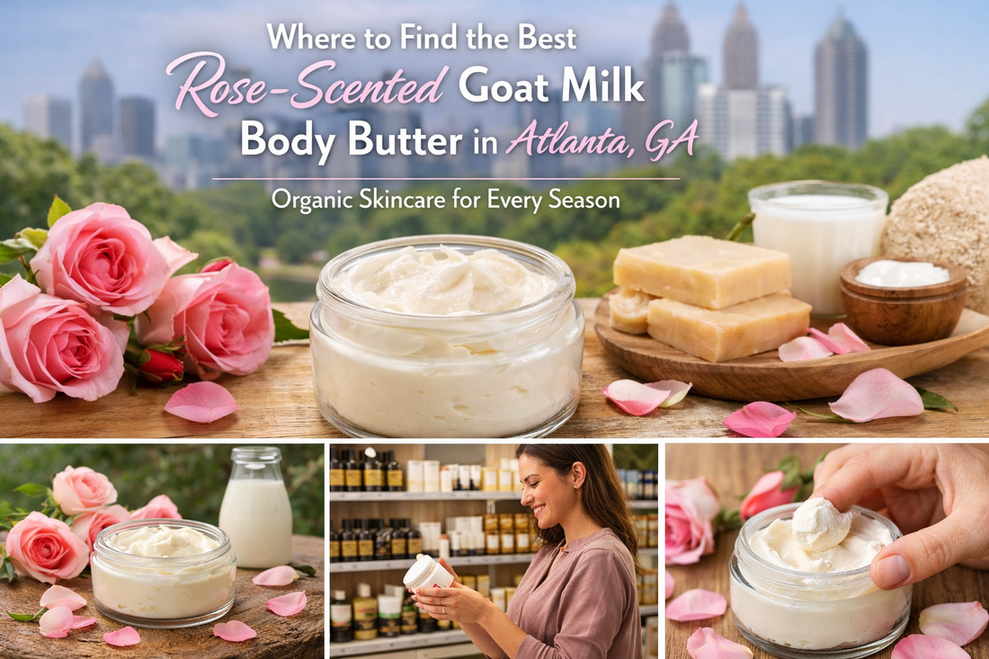 Rose Scented Goat Milk Body Butter Organic | Blessed Organics