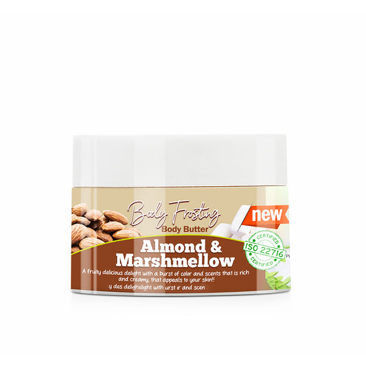 Almond scented and subtle and leaves skin smooth and hydrated