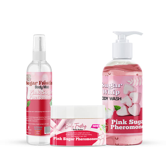 Pink sugar pheromones body care set that sensual pheromone