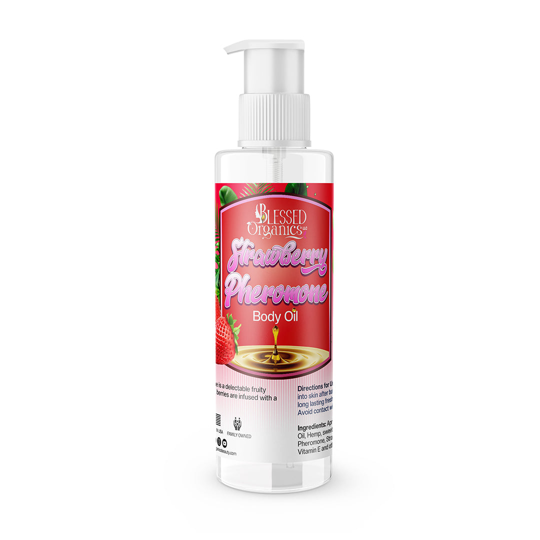Top Strawberry Scented Body Oil | Blessedorganicsbeauty